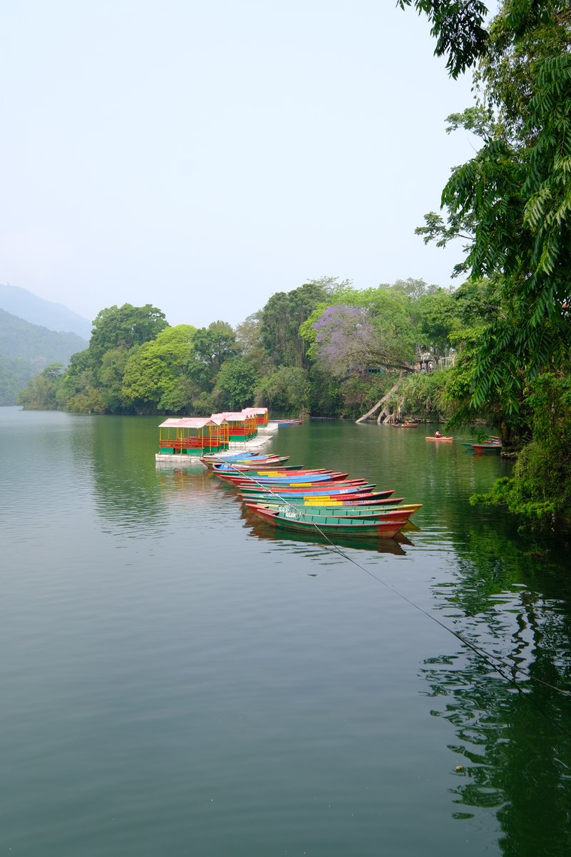 We stayed a night at Pokhara, opposite the lake