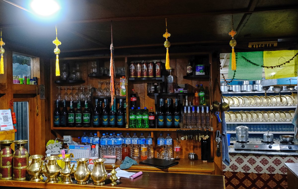 We reached Chame late in the evening and checked in to our first teahouse