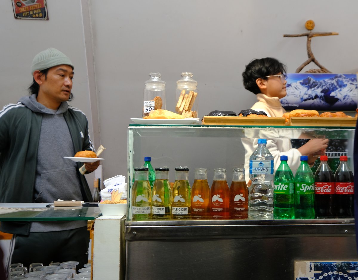 Fresh apple juice, cider, apple crumble and apple pie were on the menu