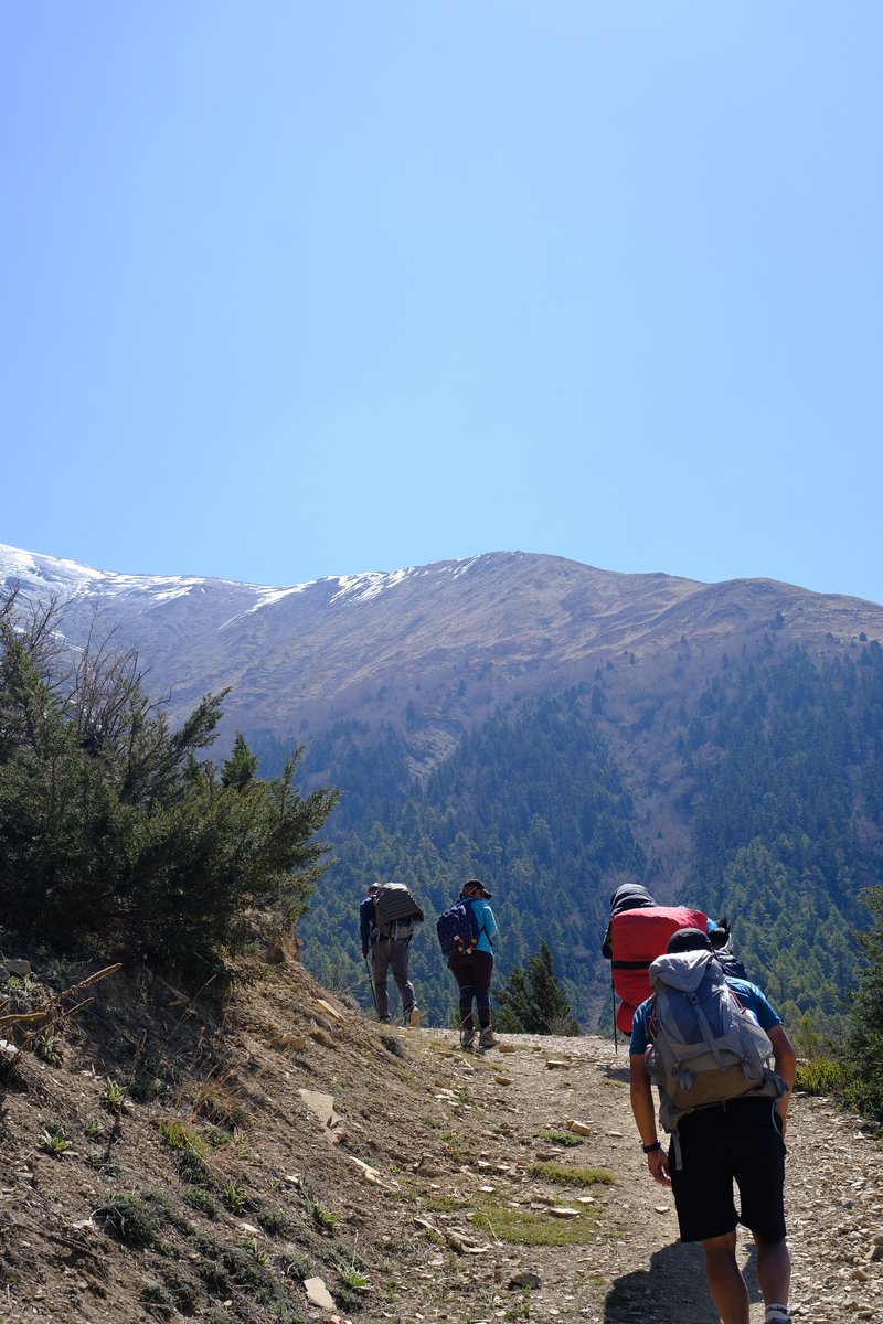 A steady climb towards the village of Ghyaru