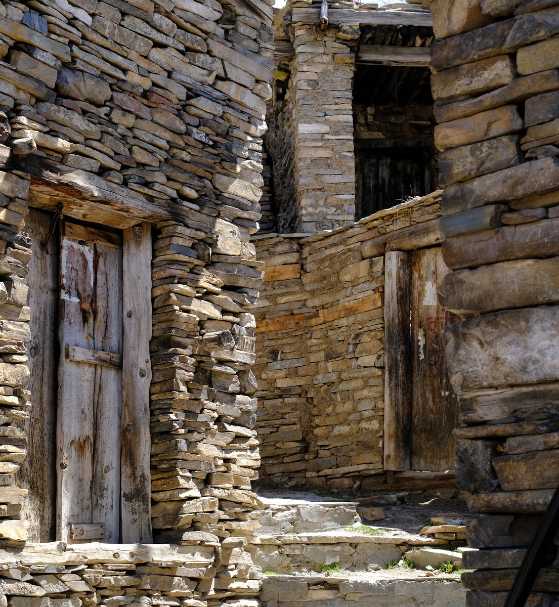 The narrow streets and stone houses typical of the villages in this region