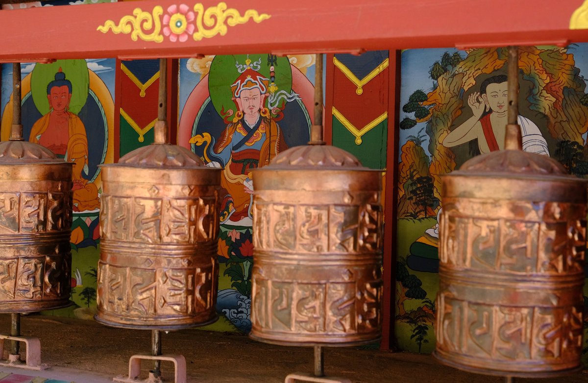 Prayer wheels at Ghyaru