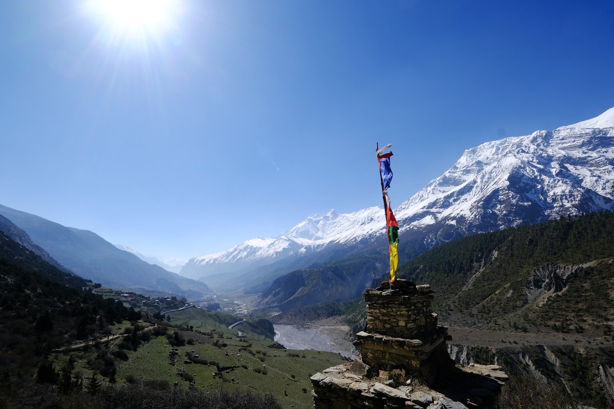 The initial part of the walk out of Manang was fairly level