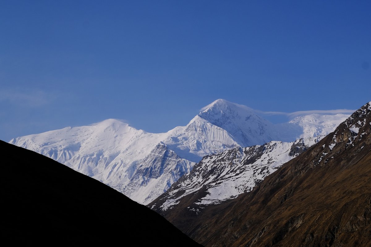 Once the sun was out, vaporization streams from the mountain tops